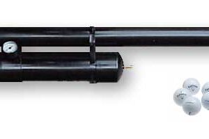 Homemade golf ball air cannon with golf balls