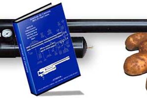Potato cannon with potatoes and instruction manual