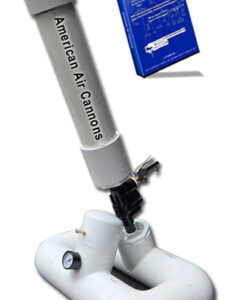 White air cannon launcher with instruction manual