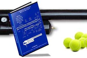 Tennis ball launcher with instruction manual and balls