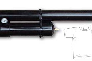 T-shirt cannon launcher with two white shirts