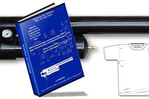 T-shirt launcher with manual and two shirts